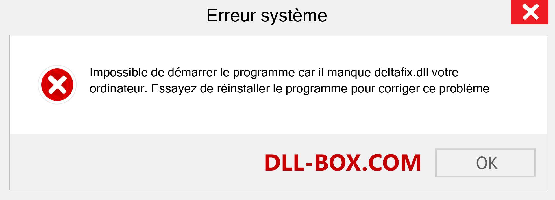 Le fichier deltafix.dll est manquant ?. Télécharger pour Windows 7, 8, 10 - Correction de l'erreur manquante deltafix dll sur Windows, photos, images